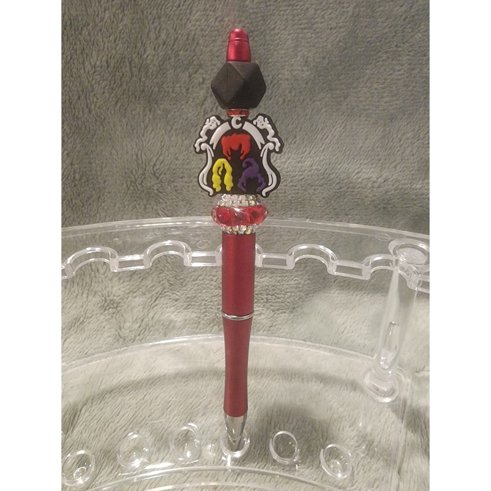 Hocus‎ Pocus Pen Beaded Novelty Halloween Collectible Red Ink Office Supply
